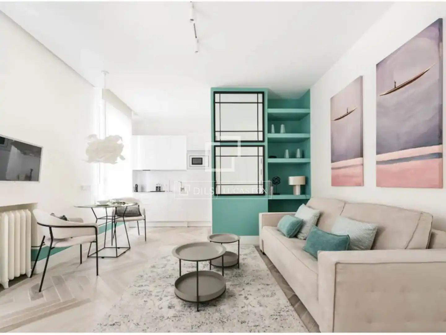 Sala de estar de Loft de alquiler en Madrid con Aire acondicionado, Calefacción y Amueblado