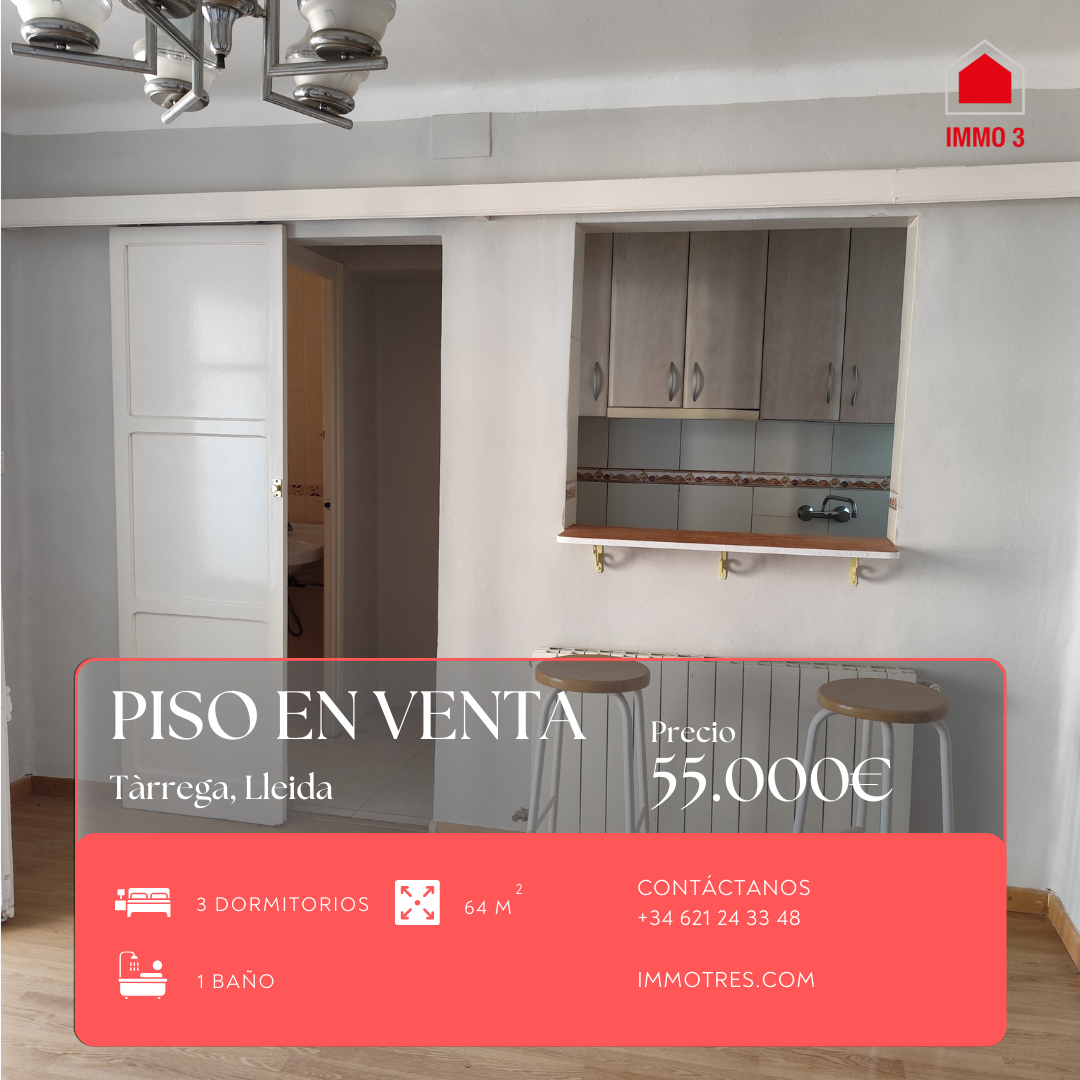 Cuina de Pis en venda en Tàrrega amb Calefacció