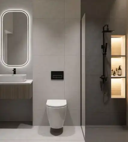 Baño de Casa o chalet en venta en La Nucia con Aire acondicionado, Jardín privado y Piscina