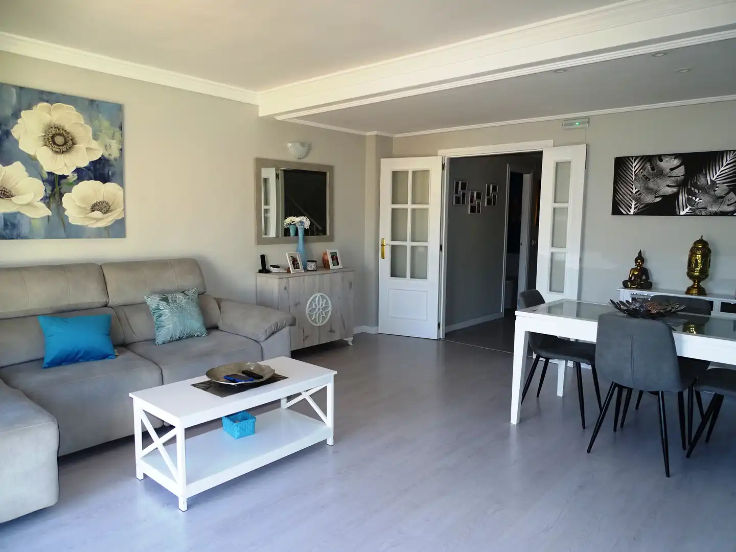 Sala de estar de Casa adosada en venta en Rincón de la Victoria con Aire acondicionado, Calefacción y Jardín privado