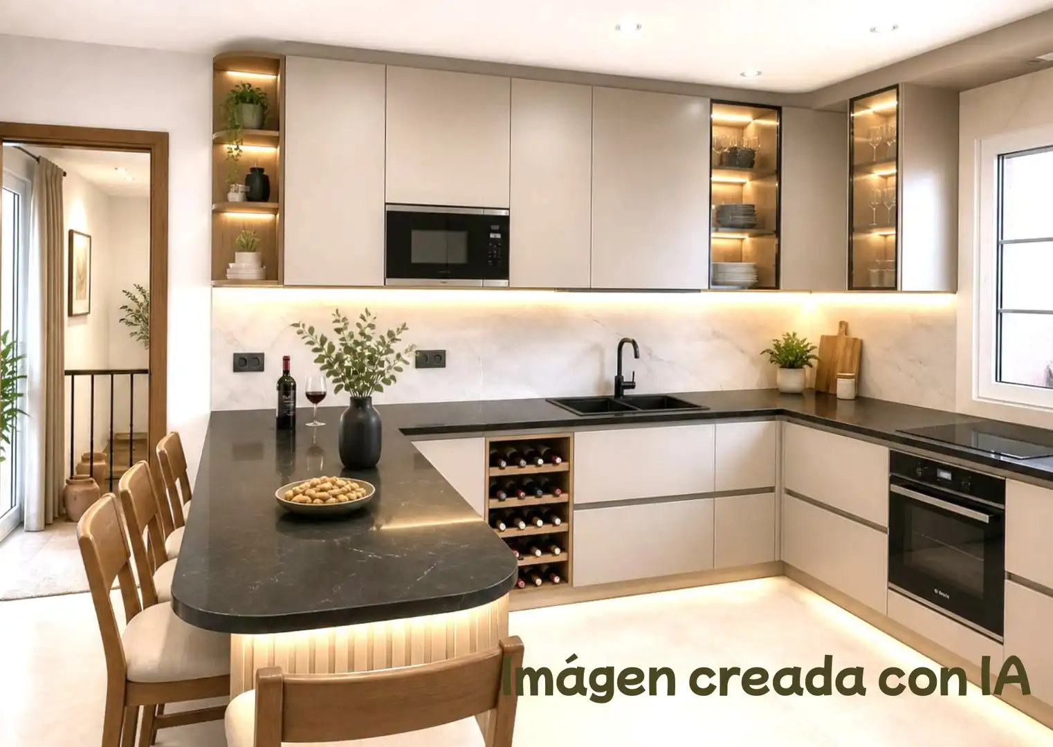 Cocina de Casa o chalet en venta en Vega de San Mateo con Jardín privado, Terraza y Internet