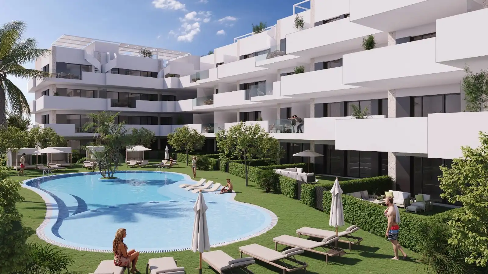 Vista exterior de Àtic en venda en La Nucia amb Piscina comunitària