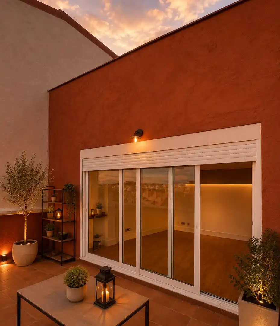 Terrace of Attic for rent in Madrid  with Air Conditioner, Heating and Parquet flooring