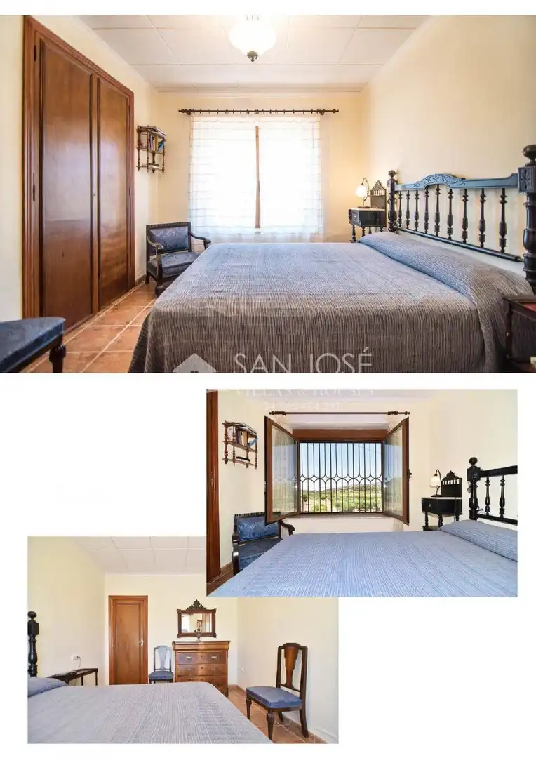 Habitación de Finca rústica en venta en El Pinós / Pinoso con Jardín privado, Piscina y Amueblado