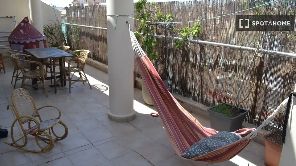 Terraza de Piso de alquiler en Alzira con Aire acondicionado, Calefacción y Amueblado