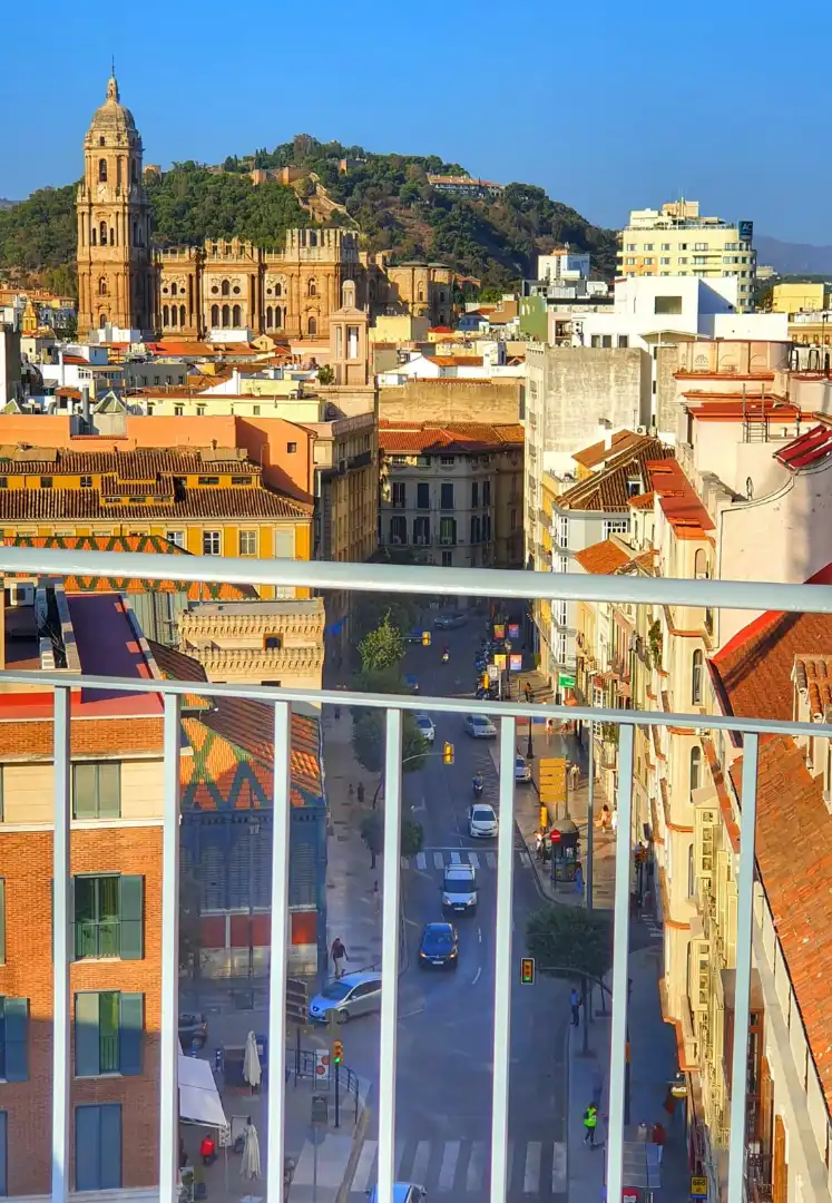 Vista exterior de Estudi de lloguer en Málaga amb Aire condicionat, Moblat i Forn