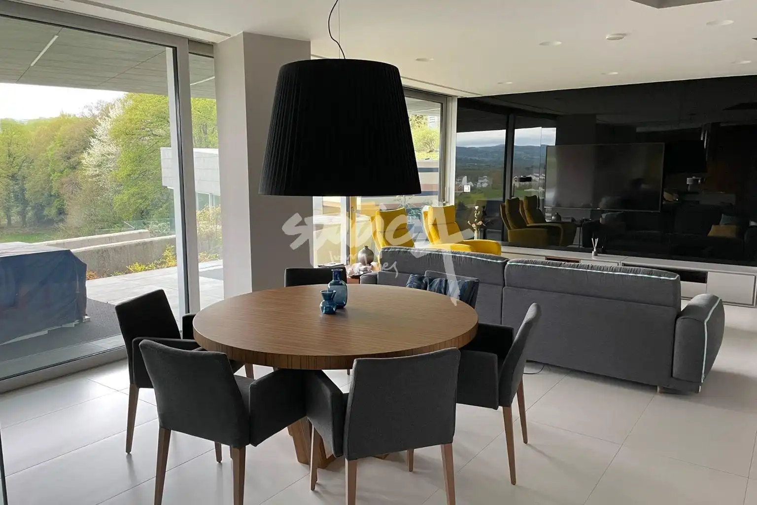 Comedor de Casa o chalet en venta en Sarria con Aire acondicionado, Jardín privado y Terraza