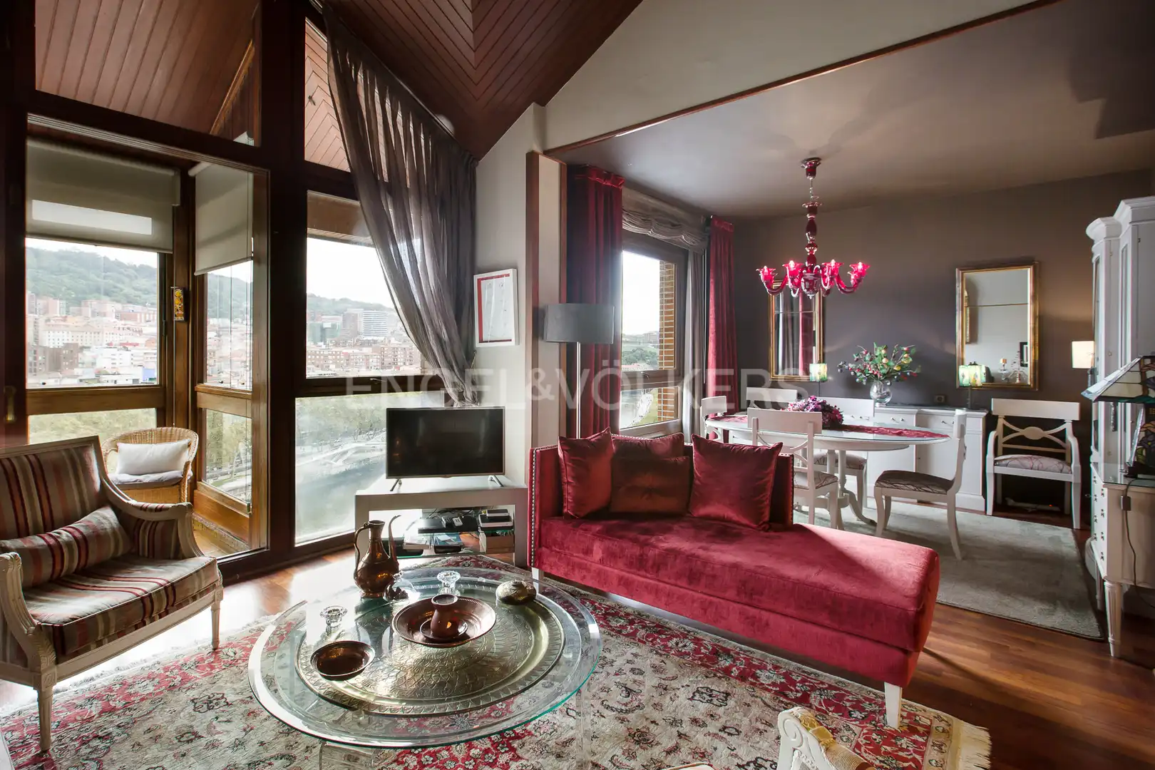 Sala de estar de Ático en venta en Bilbao  con Calefacción, Parquet y Terraza