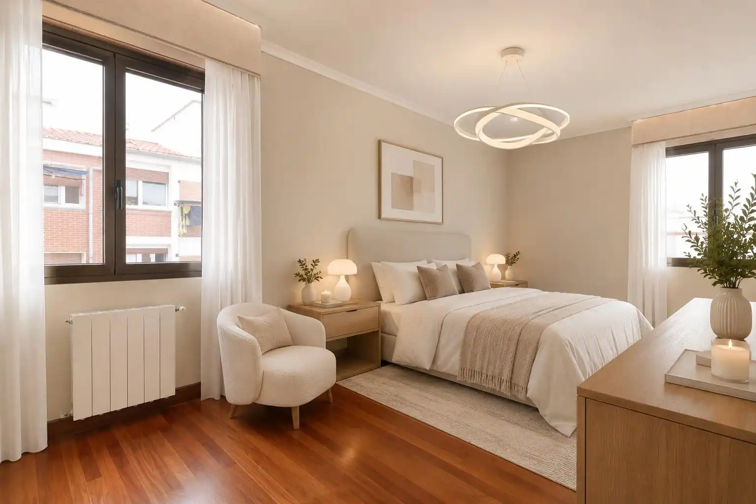 Schlafzimmer von Wohnung zum Verkauf in Bilbao  mit Heizung, Terrasse und Möbliert