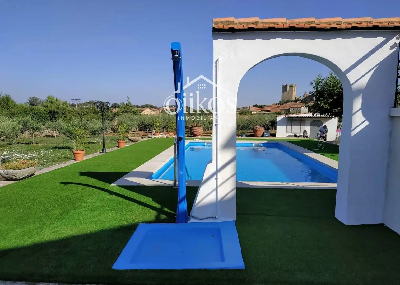Swimming pool of Houses for sale in San Felices de los Gallegos  with Heating, Parquet flooring and Swimming Pool