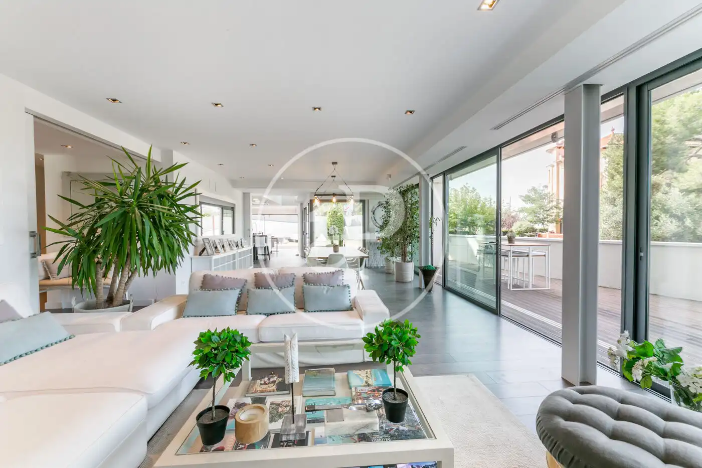 Living room of Houses for rent in Barcelona  with Air Conditioner, Heating and Private garden