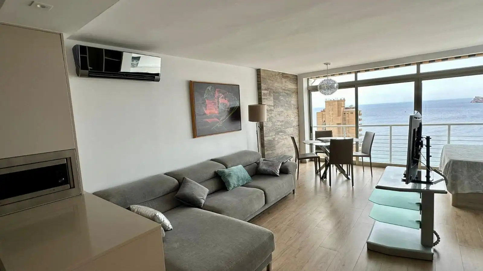 Living room of Lofts for sale in Benidorm  with Air Conditioner, Private garden and Furnished