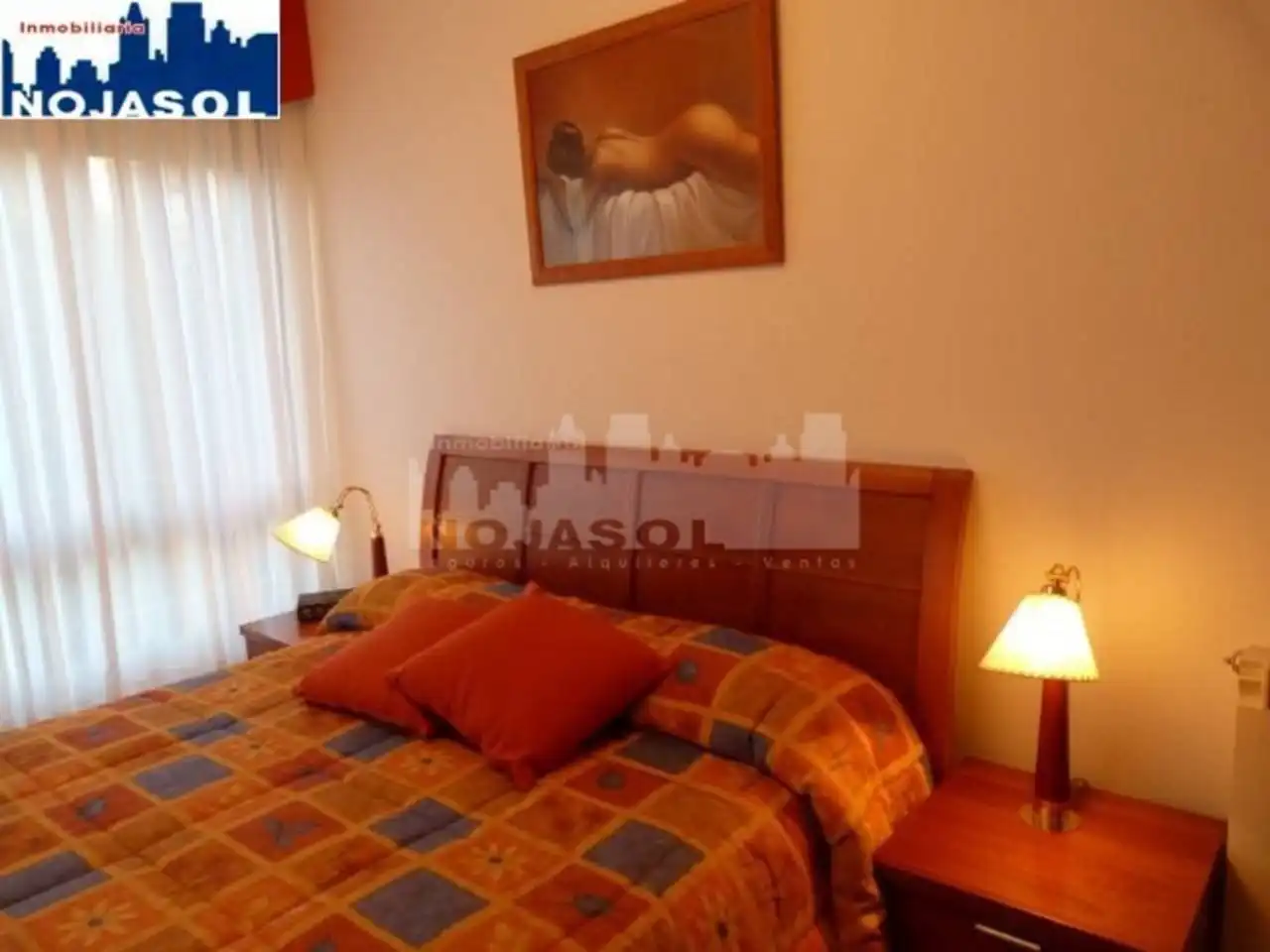 Dormitori de Apartament de lloguer en Noja amb Calefacció, Jardí privat i Terrassa
