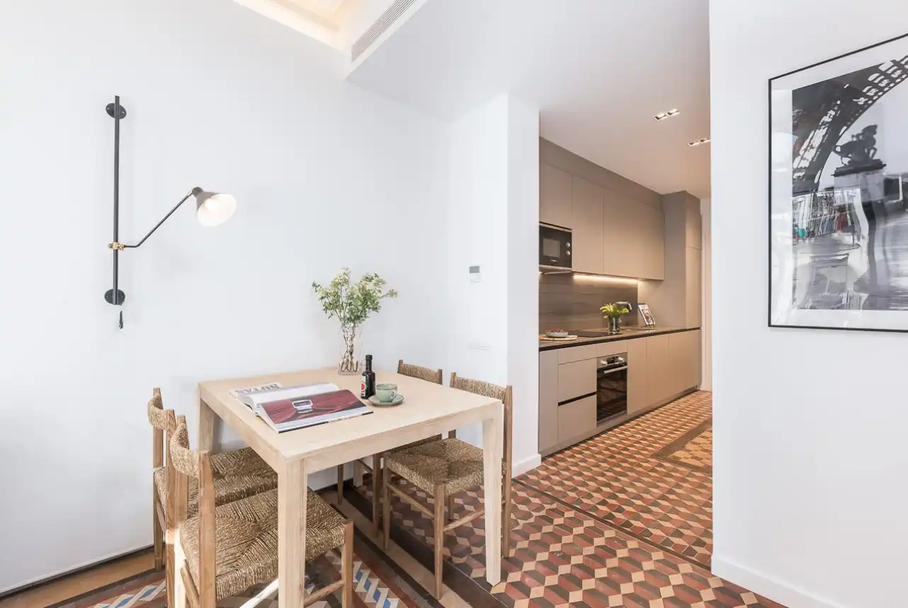 Kitchen of Apartments for rent in Barcelona  with Air Conditioner, Heating and Furnished
