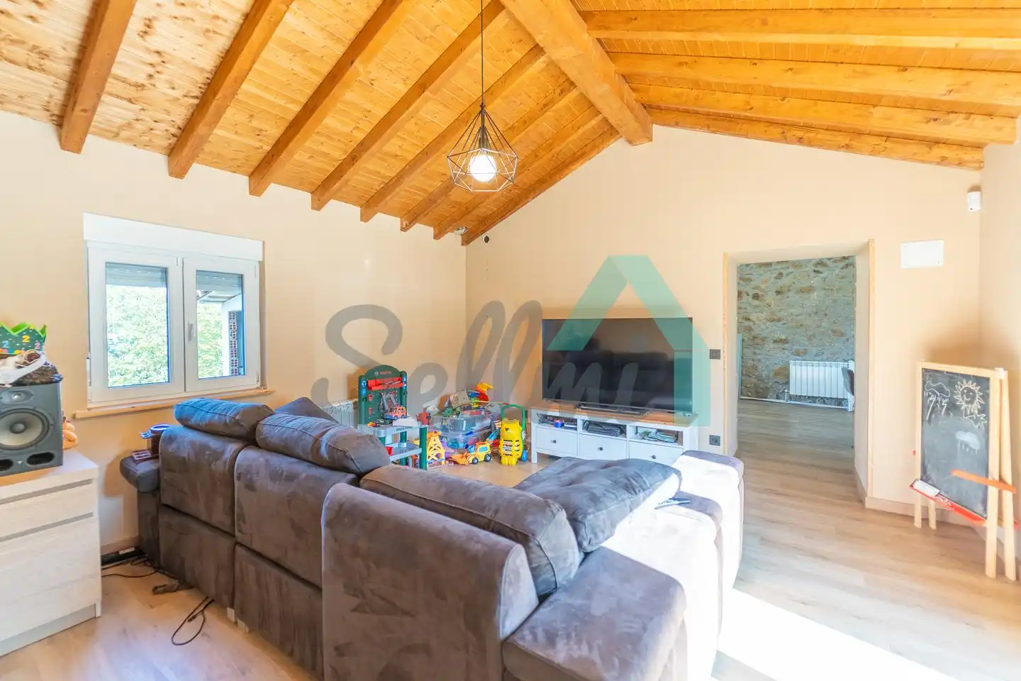 Living room of Houses for sale in Siero  with Heating, Private garden and Terrace