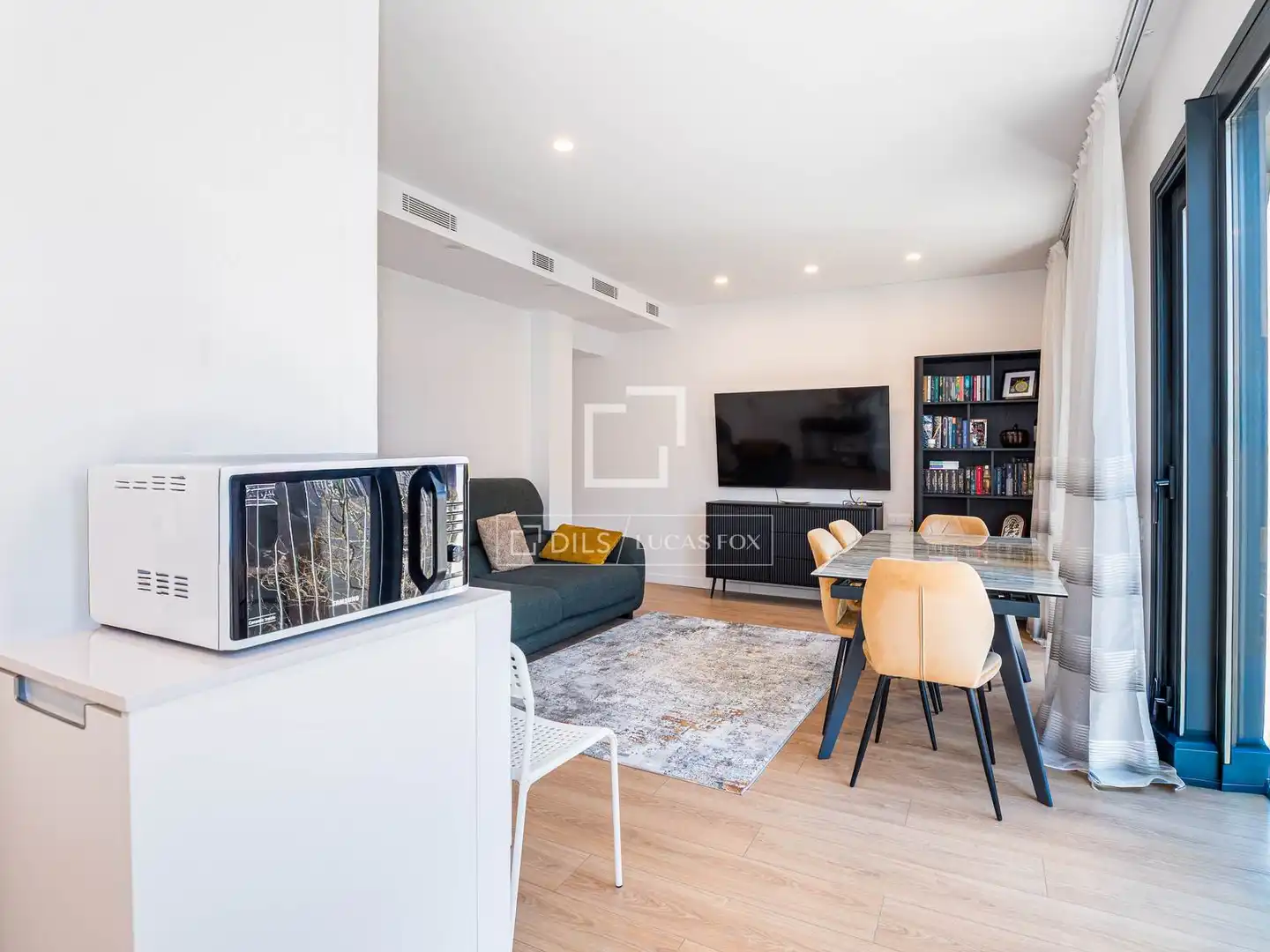 Wohnzimmer von Wohnung zum Verkauf in Sant Cugat del Vallès mit Klimaanlage, Heizung und Terrasse