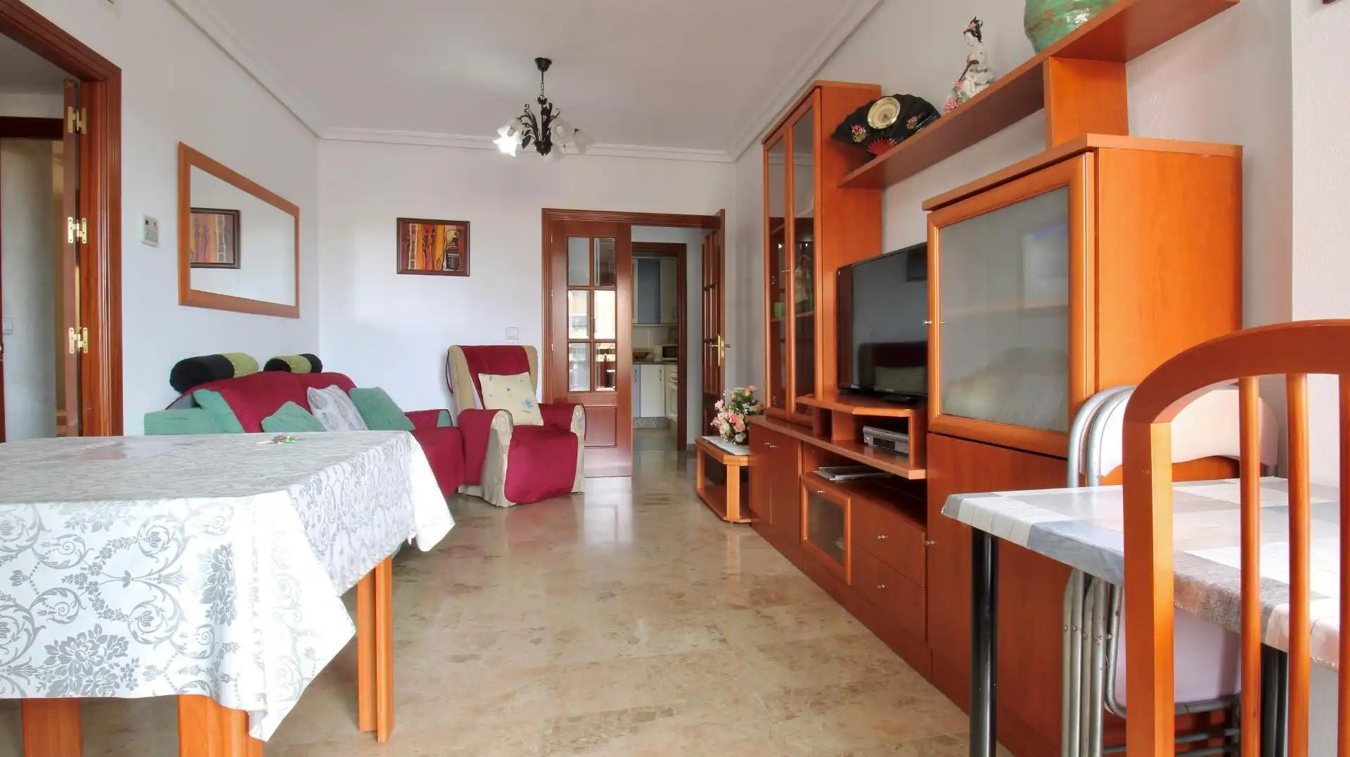 Sala de estar de Piso en venta en Roquetas de Mar con Aire acondicionado, Calefacción y Terraza