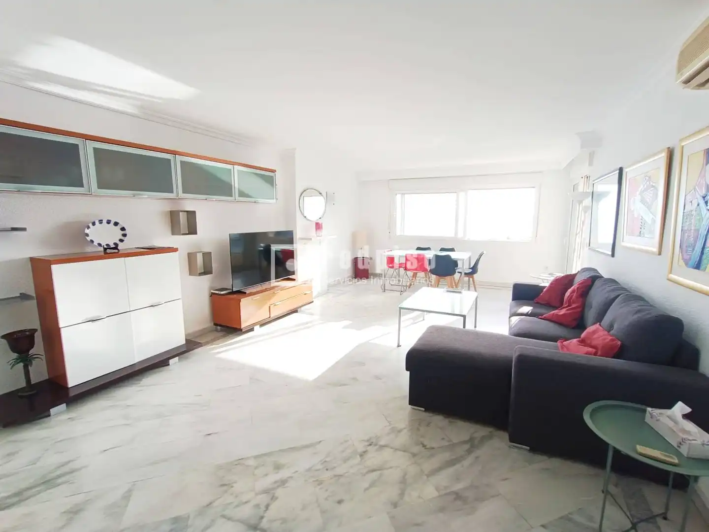 Living room of Flat for rent in Benalmádena  with Air Conditioner, Private garden and Terrace