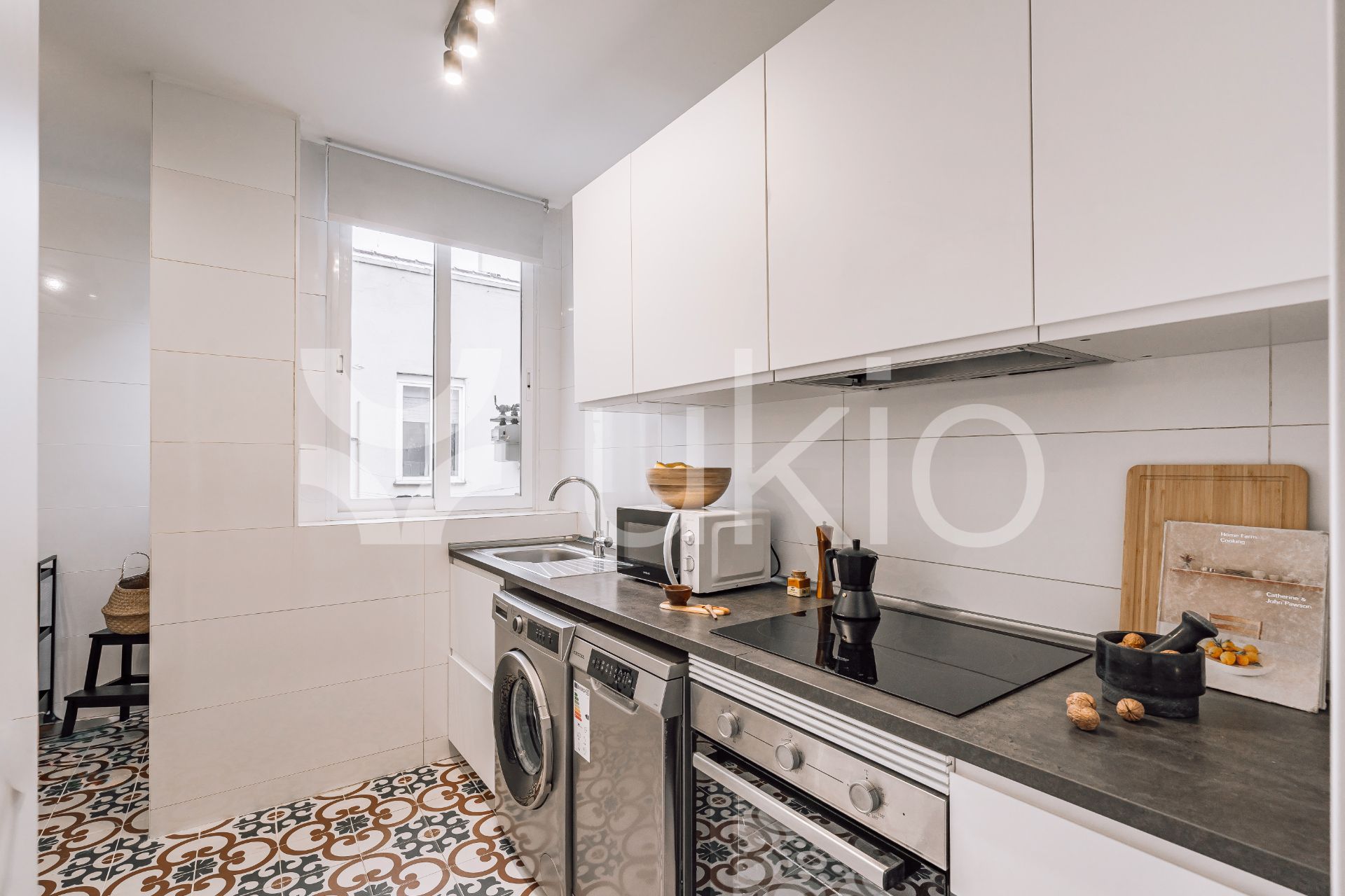 Kitchen of Apartment to rent in  Madrid Capital  with Air Conditioner, Heating and Terrace