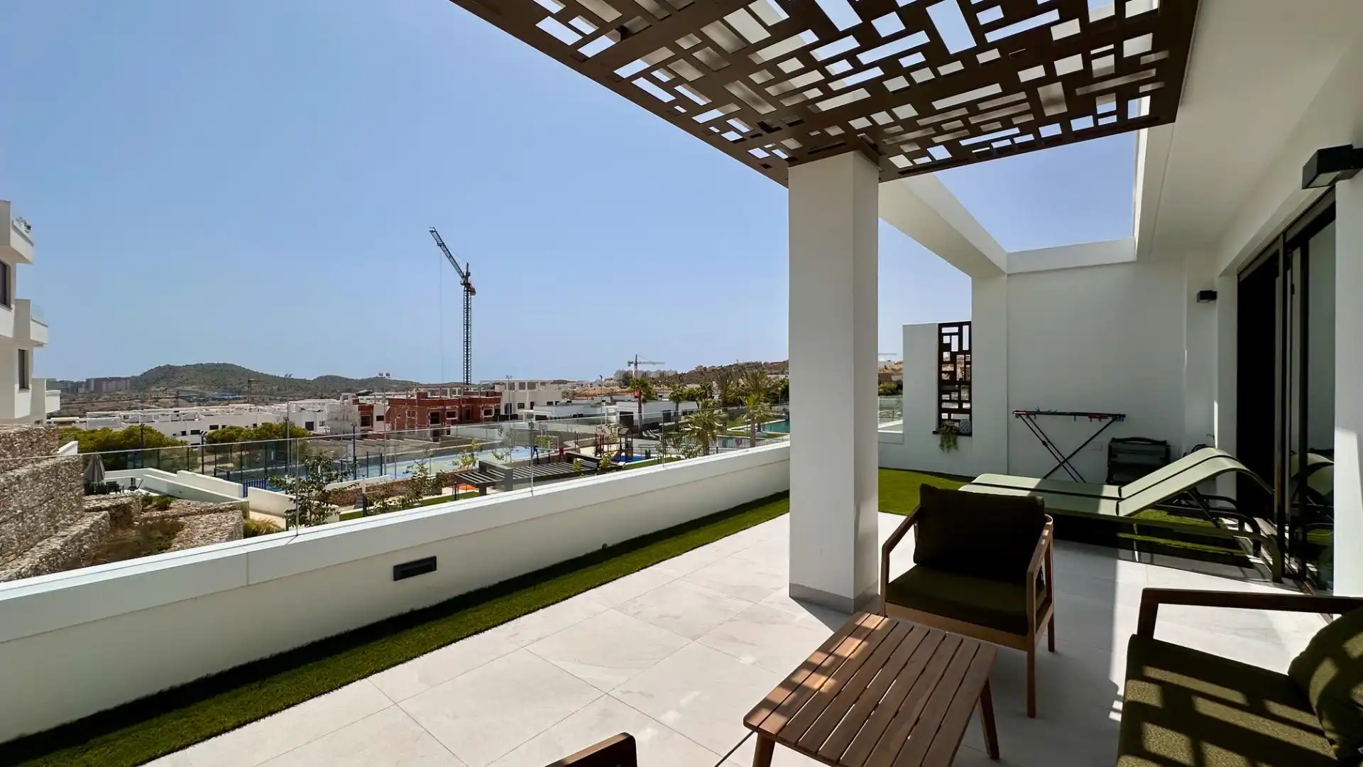 Terrace of Apartments for rent in Finestrat  with Air Conditioner, Heating and Private garden