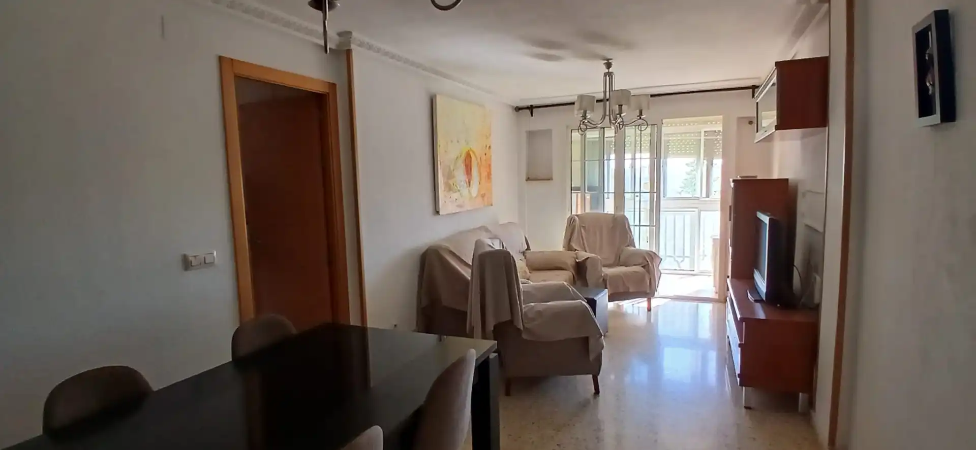 Sala de estar de Piso de alquiler en Sevilla con Aire acondicionado, Amueblado y Lavadora