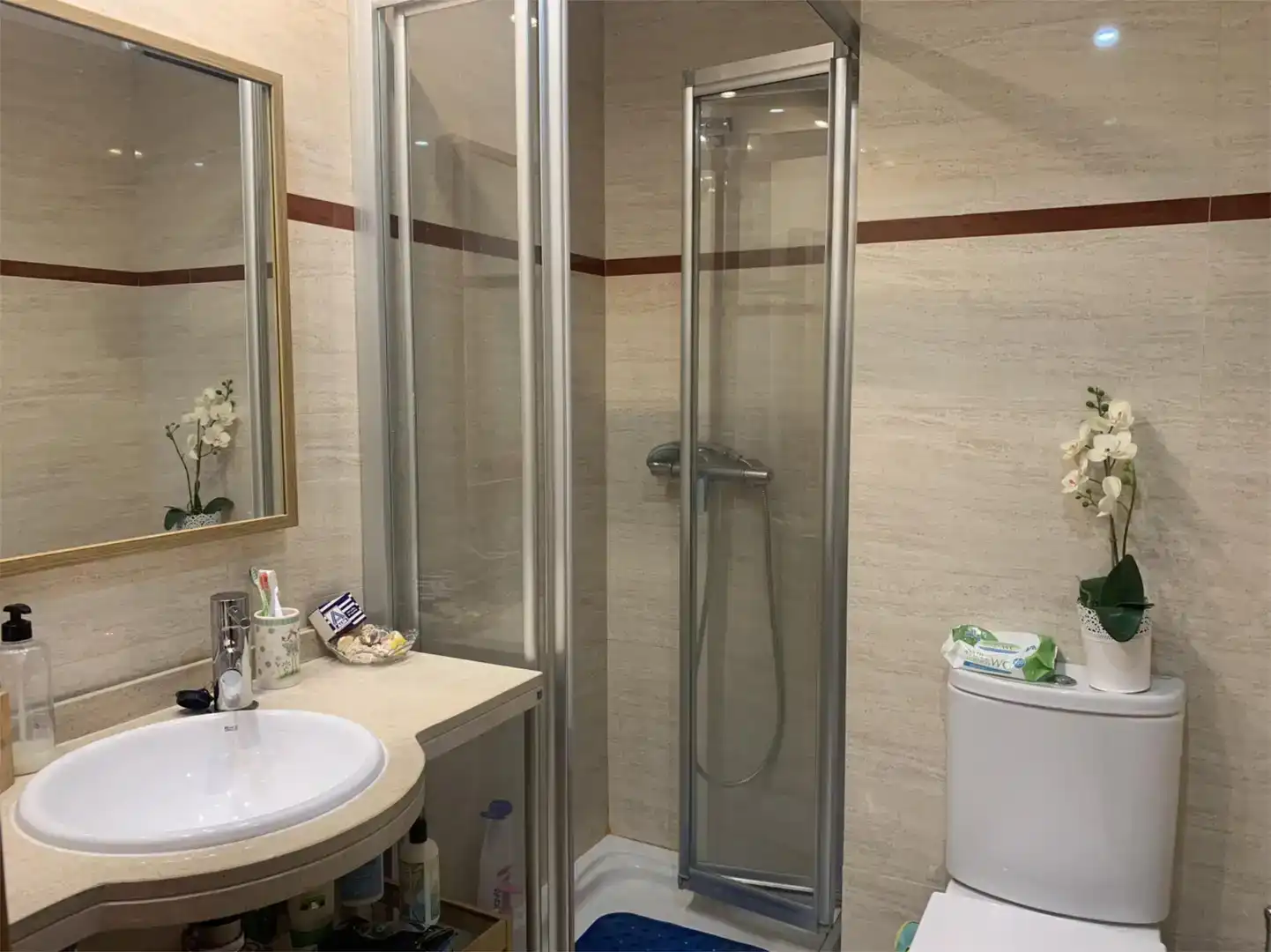 Badezimmer von Erdgeschoss zur Miete in Torrox mit Privatgarten, Schwimmbad und Möbliert