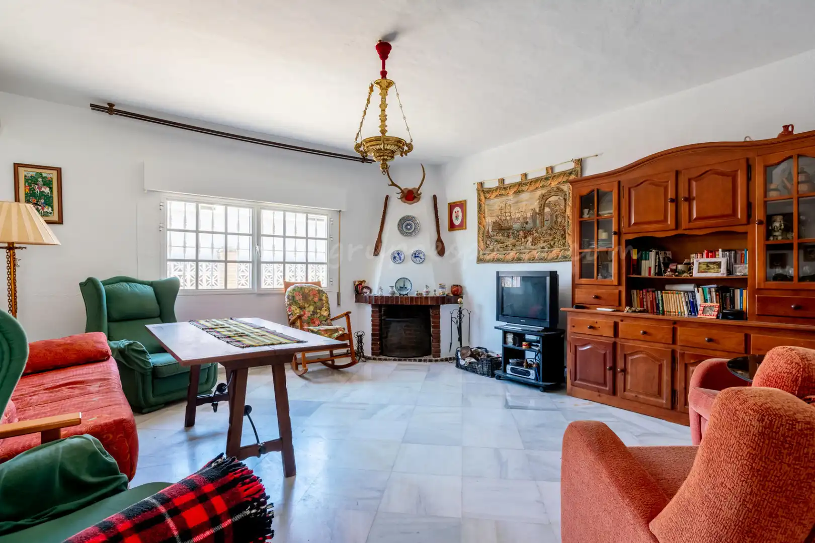 Sala de estar de Casa o chalet en venta en Villanueva del Ariscal con Aire acondicionado, Calefacción y Jardín privado
