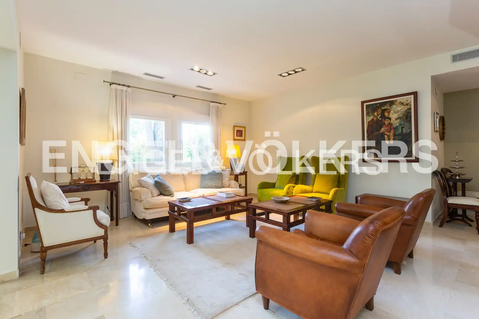 Living room of Houses for rent in Boadilla del Monte  with Air Conditioner, Heating and Private garden