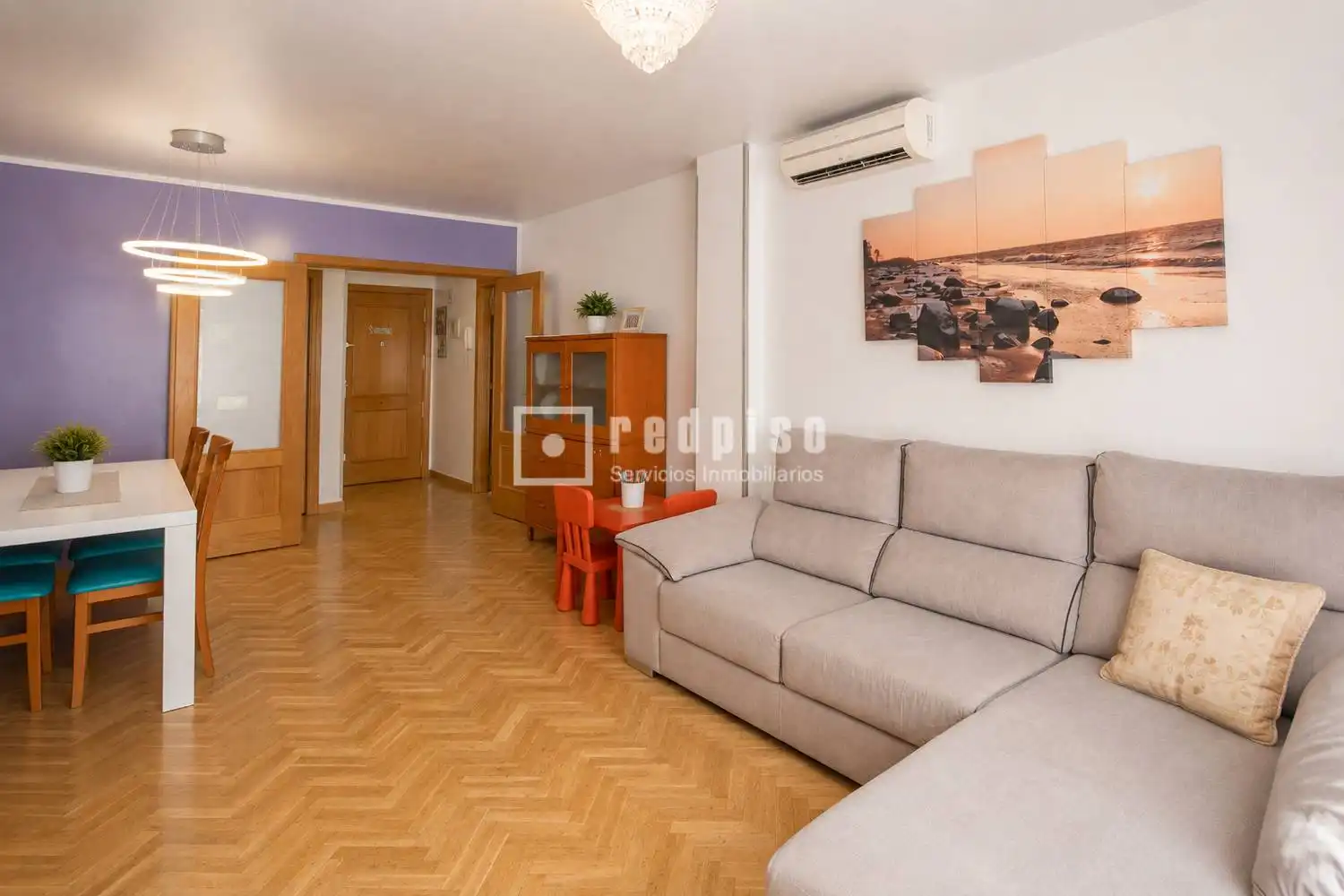 Sala de estar de Piso en venta en Humanes de Madrid con Aire acondicionado, Calefacción y Parquet