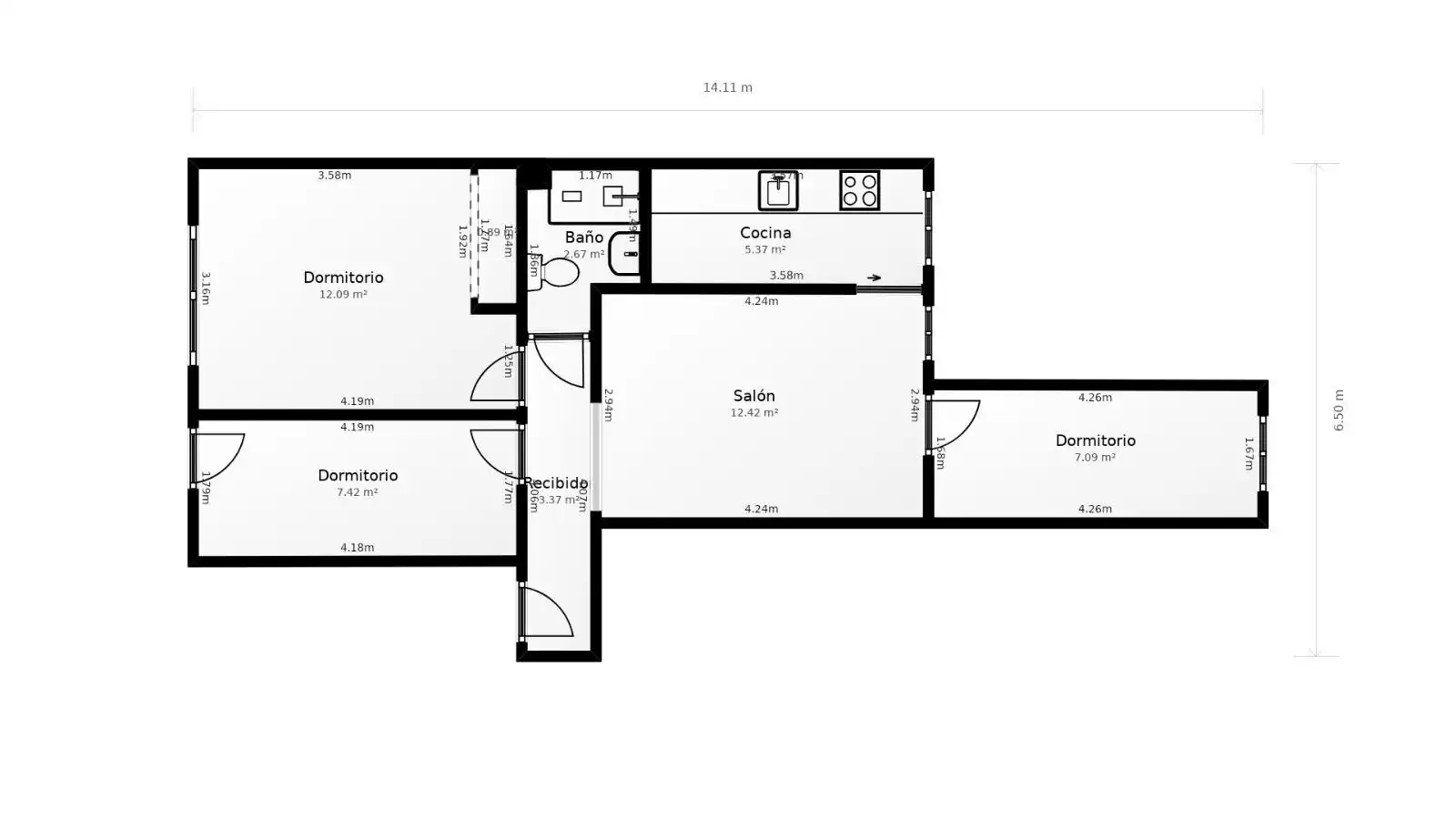 Flat for sale in Madrid  with Air Conditioner, Heating and Terrace