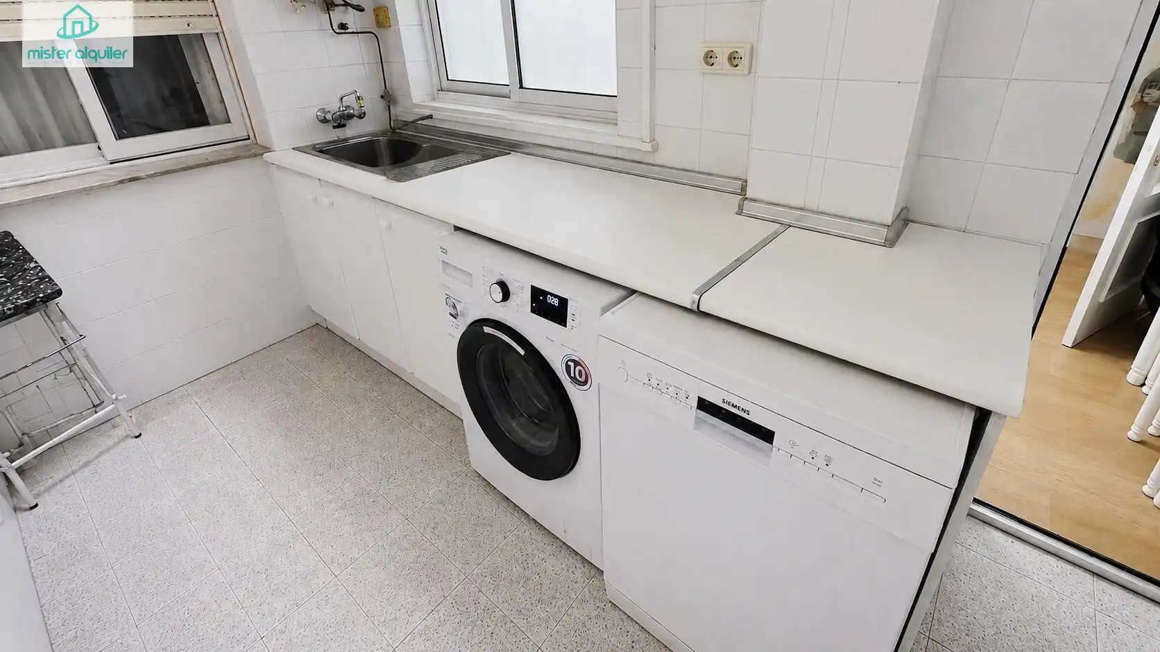 Küche von Wohnungen zur Miete in El Campello mit Klimaanlage, Heizung und Terrasse