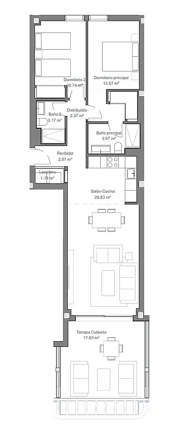 Apartament amb ascensor en venda a El Pinillo, imagen 15