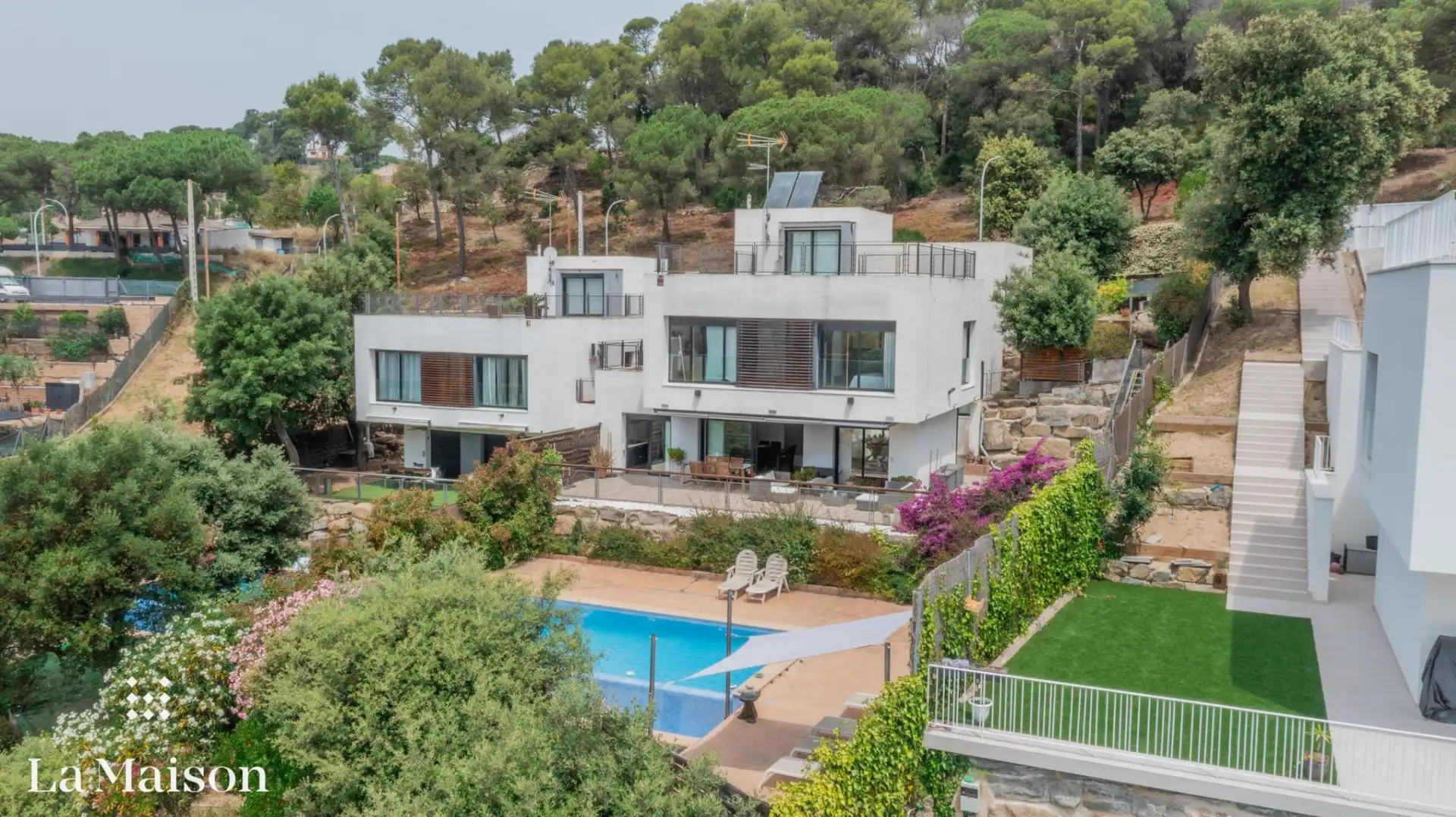 Jardí de Casa o xalet en venda en Vilanova del Vallès amb Parquet, Terrassa i Piscina