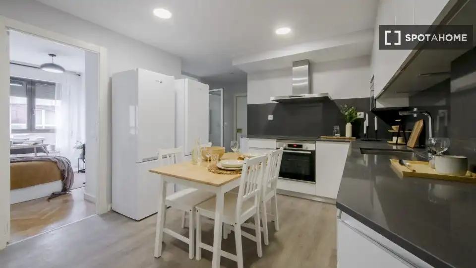 Kitchen of Flat for rent in Madrid  with Air Conditioner, Heating and Furnished