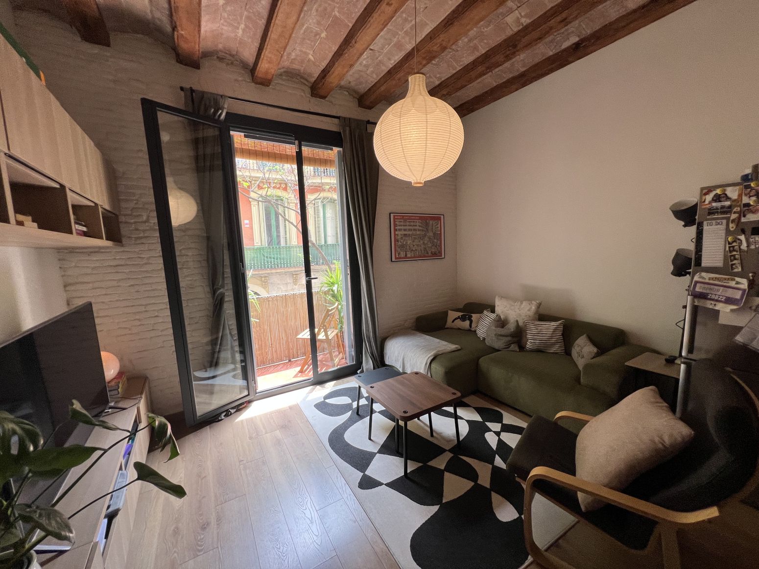 Living room of Flat for sale in  Barcelona Capital  with Air Conditioner, Heating and Parquet flooring