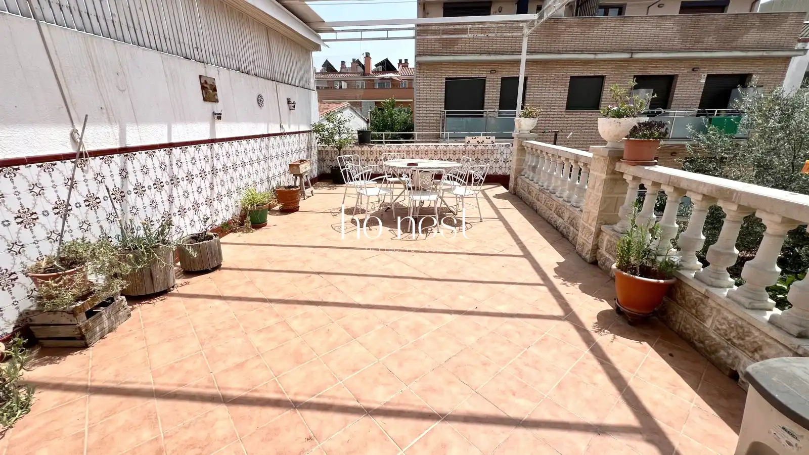 Terrassa de Casa adosada en venda en El Pla del Penedès amb Calefacció, Jardí privat i Terrassa