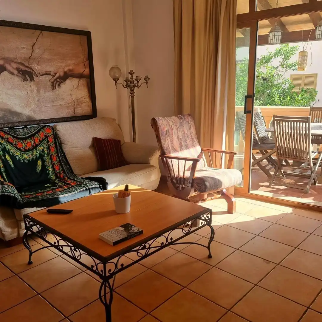 Sala d'estar de Planta baixa en venda en Marratxí amb Aire condicionat, Jardí privat i Terrassa