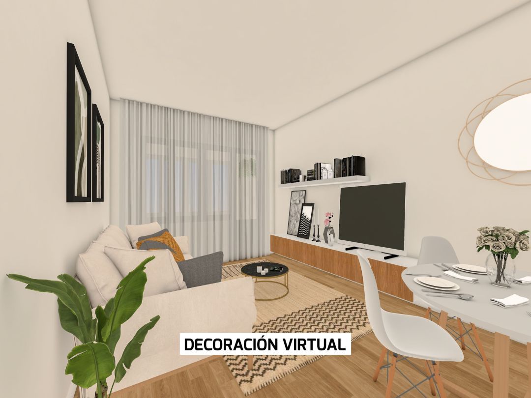 Sala de estar de Piso en venta en Vitoria - Gasteiz con Calefacción, Terraza y Amueblado