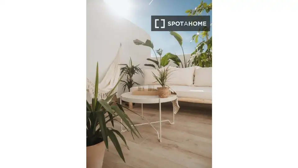 Terrace of Flat for rent in Valencia  with Air Conditioner, Heating and Furnished