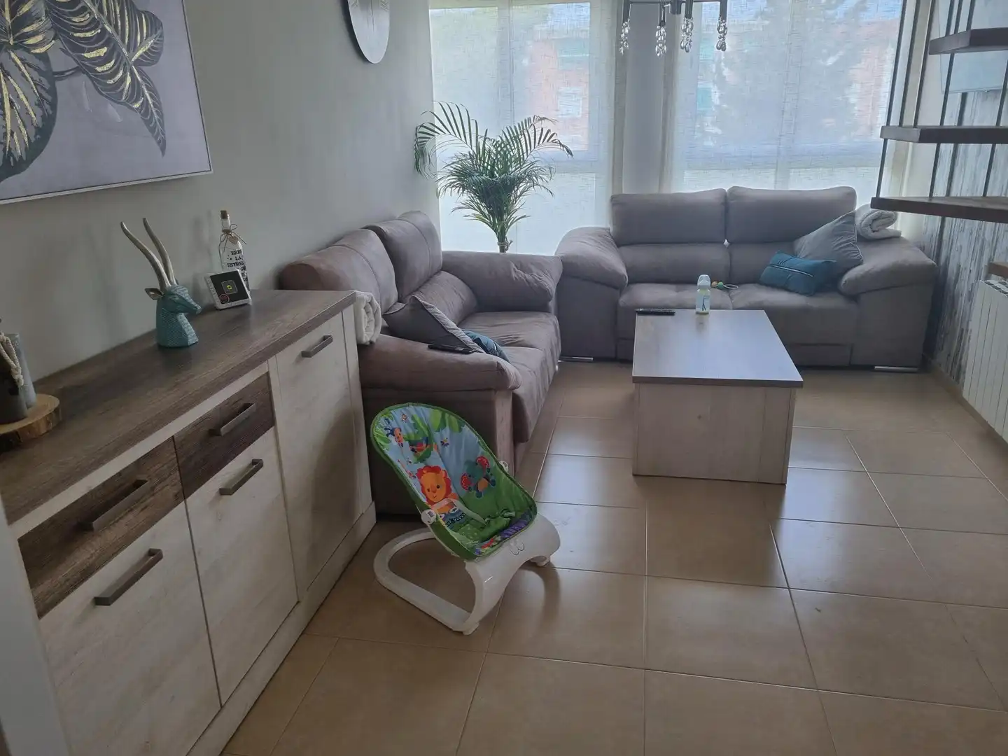 Sala de estar de Ático en venta en Sabadell con Terraza, Amueblado y Alarma