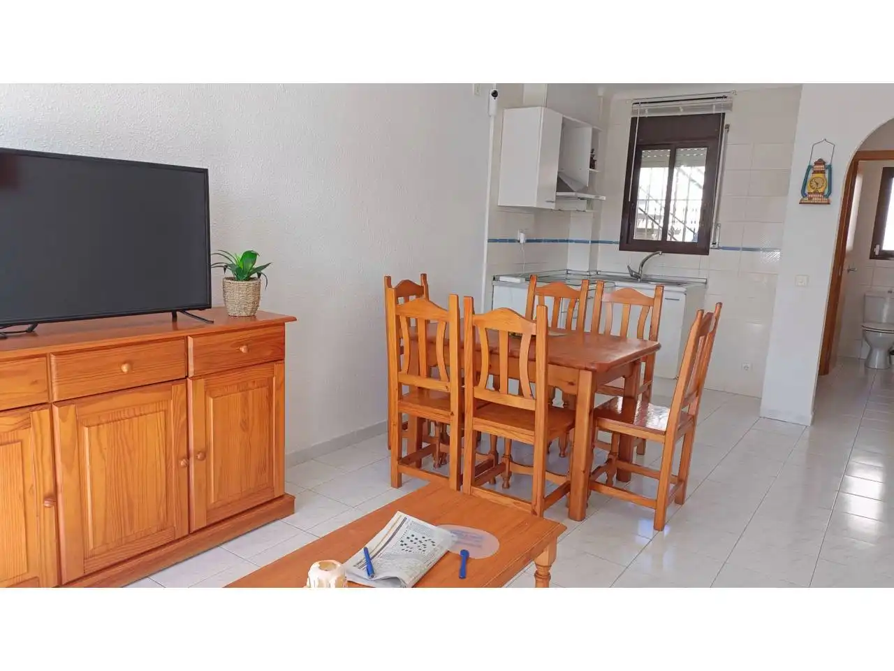 Dining room of Flat for sale in L'Escala  with Terrace, Furnished and Community pool