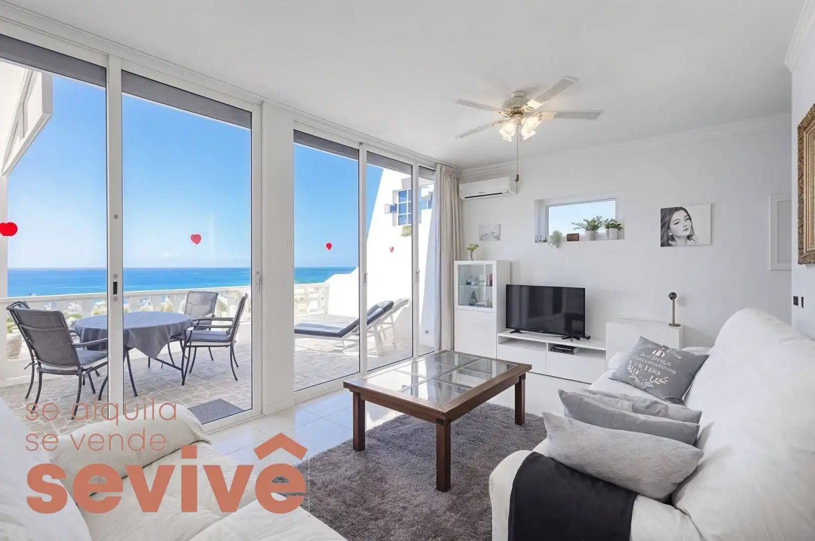 Living room of Flat for sale in Adeje  with Air Conditioner, Terrace and Swimming Pool