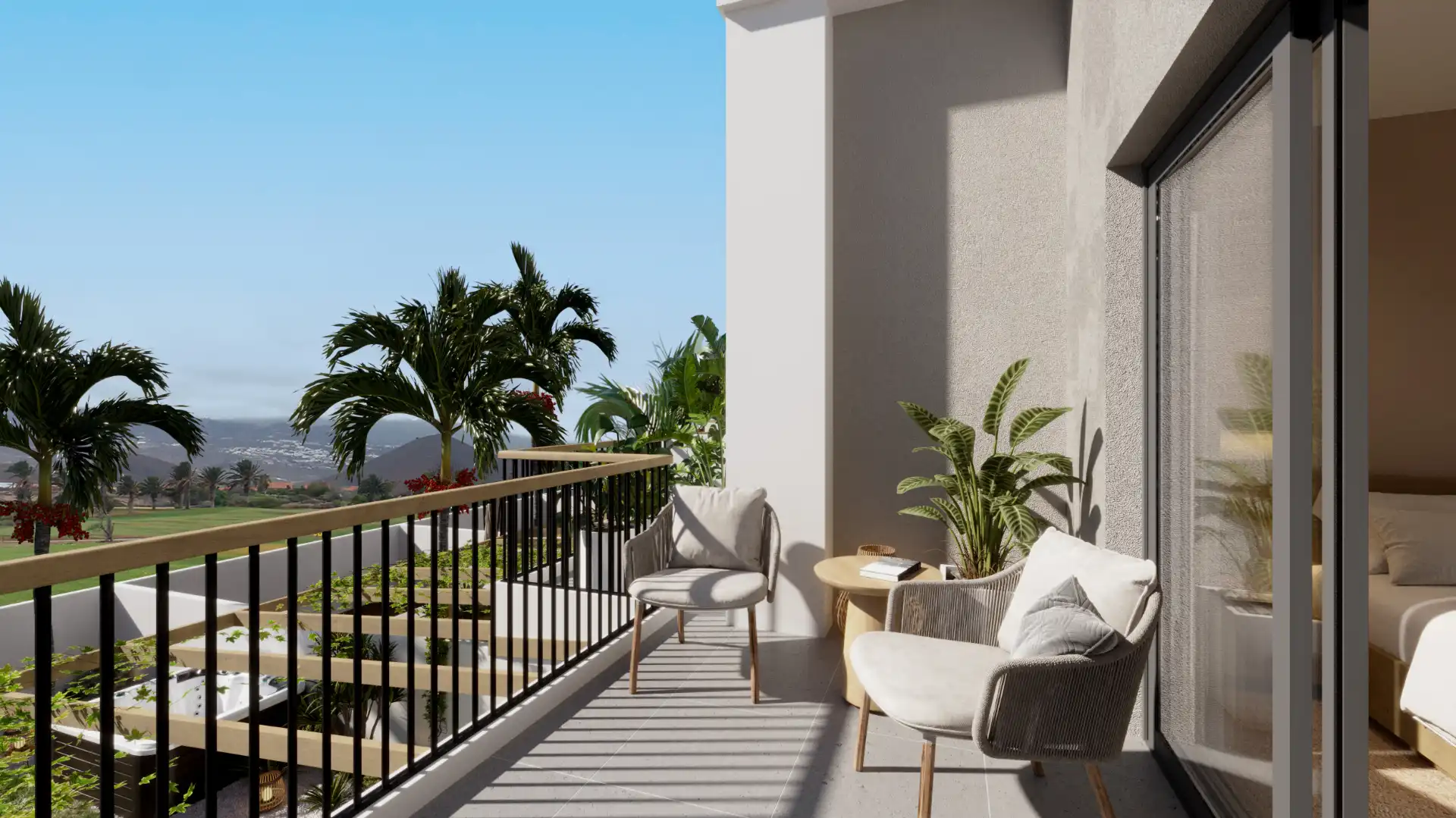 Terrasse von Maisonette zum Verkauf in San Miguel de Abona mit Klimaanlage, Privatgarten und Terrasse