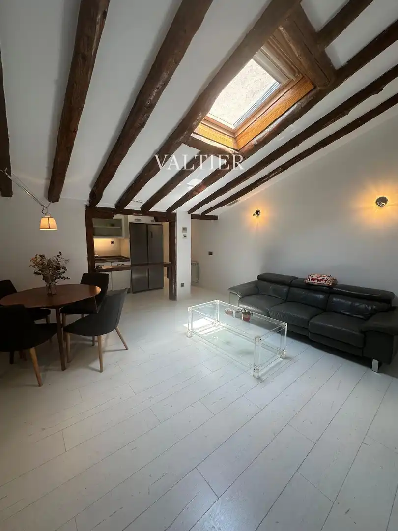 Living room of Attic for rent in Madrid  with Air Conditioner, Heating and Furnished