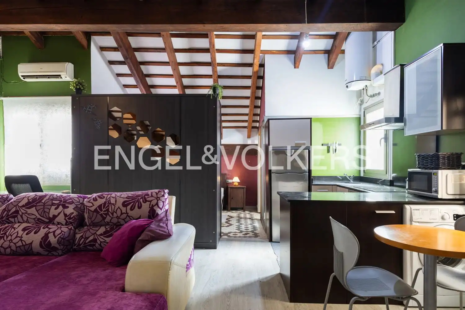 Wohnzimmer von Wohnung zur Miete in Valencia mit Klimaanlage, Heizung und Abstellraum