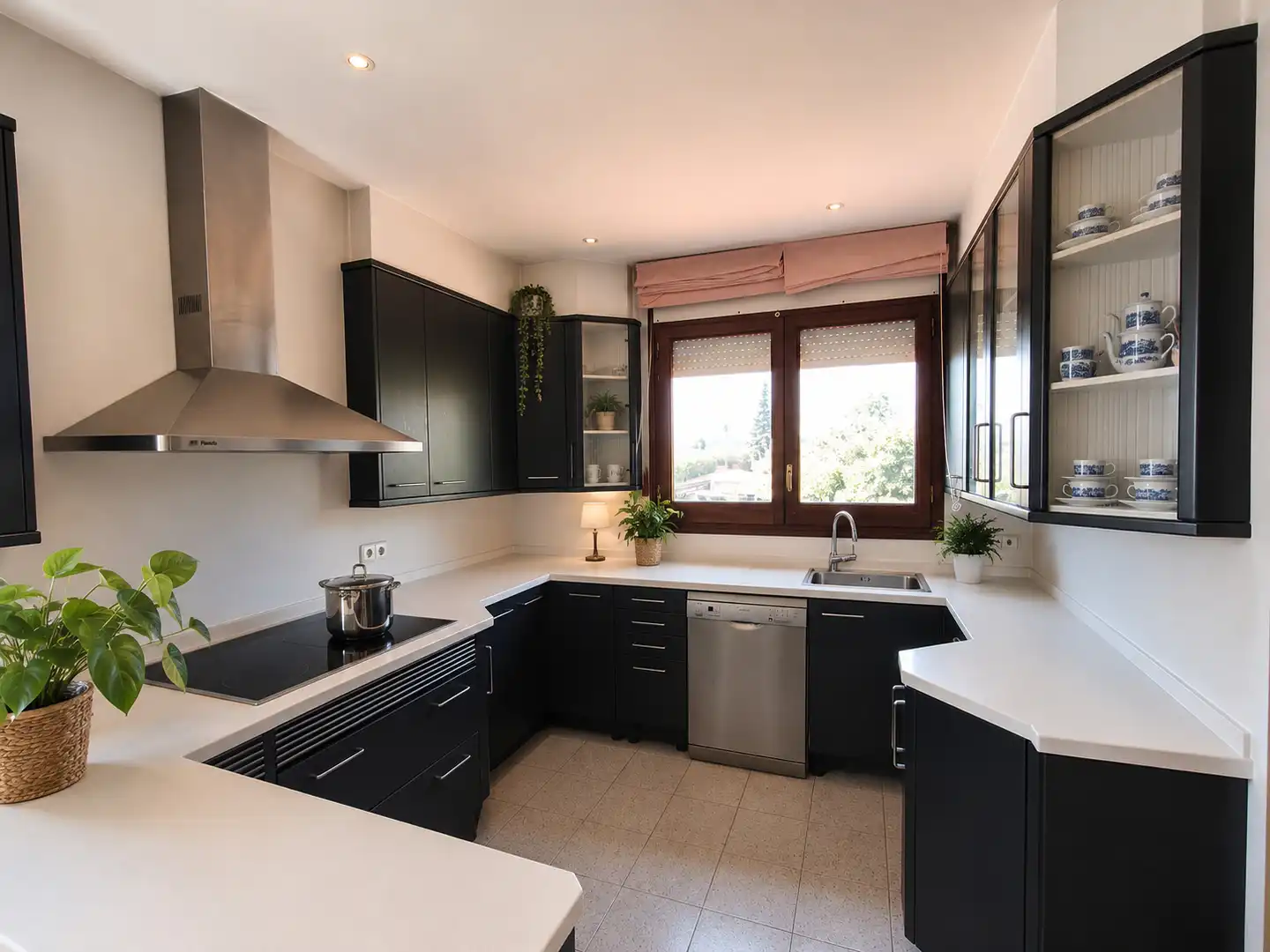 Cuina de Casa o xalet de lloguer en Girona amb Aire condicionat, Calefacció i Jardí privat