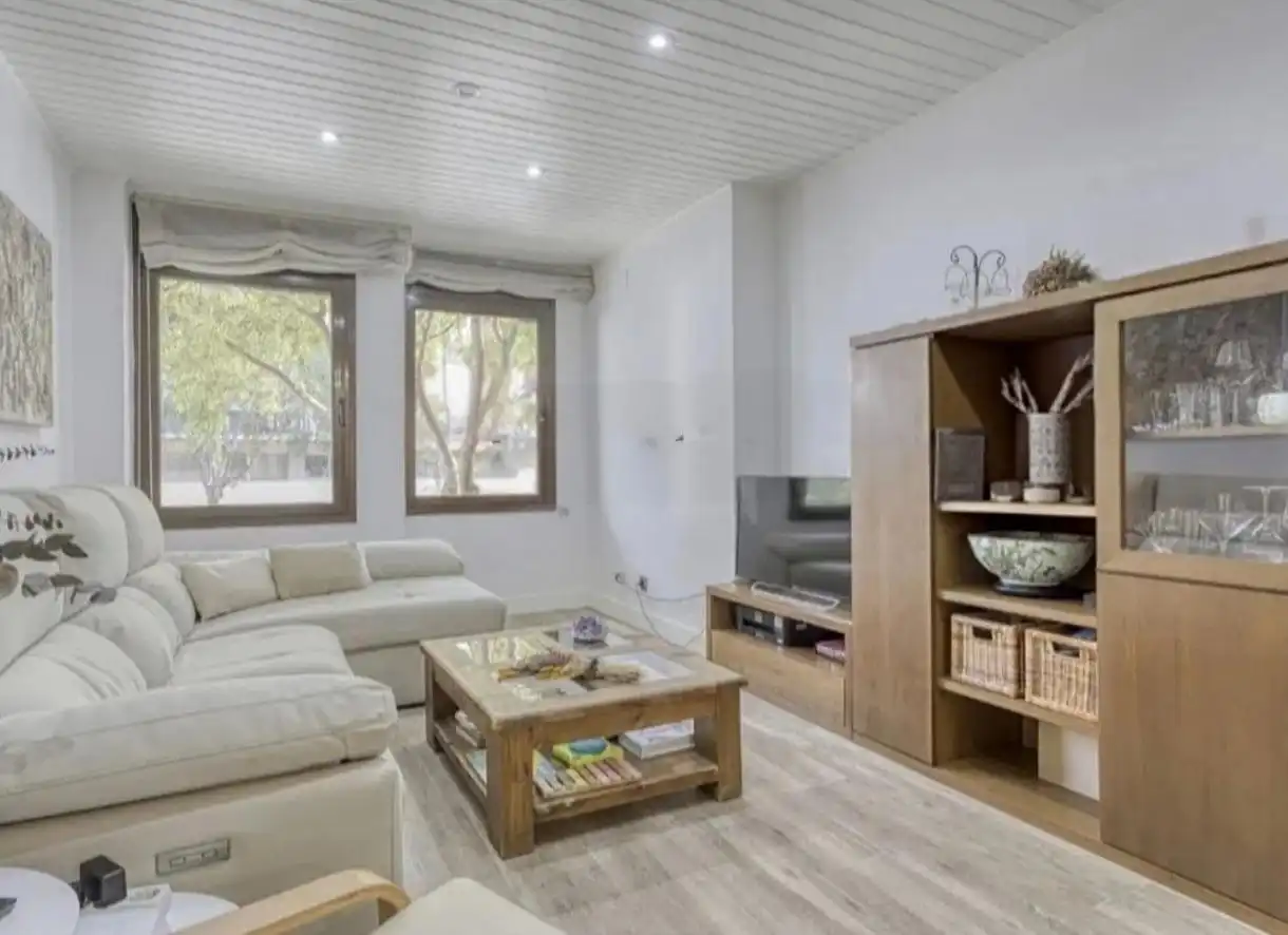 Sala d'estar de Pis en venda en Barcelona amb Aire condicionat, Calefacció i Piscina comunitària