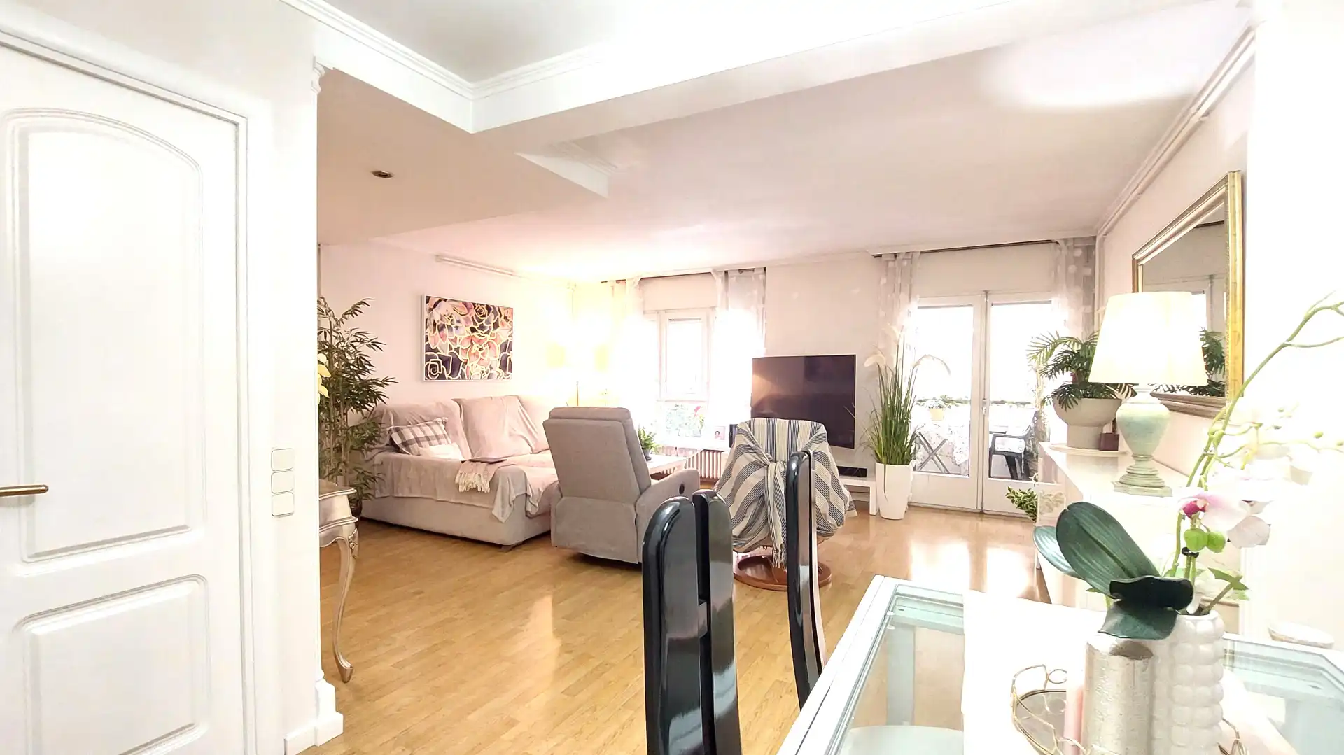 Sala de estar de Piso en venta en Vic con Calefacción, Parquet y Terraza