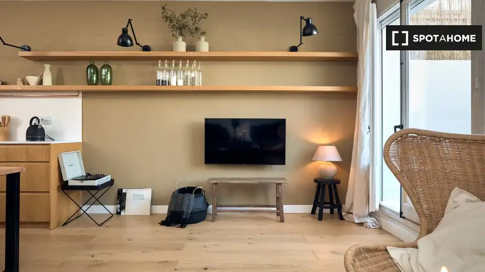 Sala d'estar de Apartament per a compartir en Sarrià - Sant Gervasi