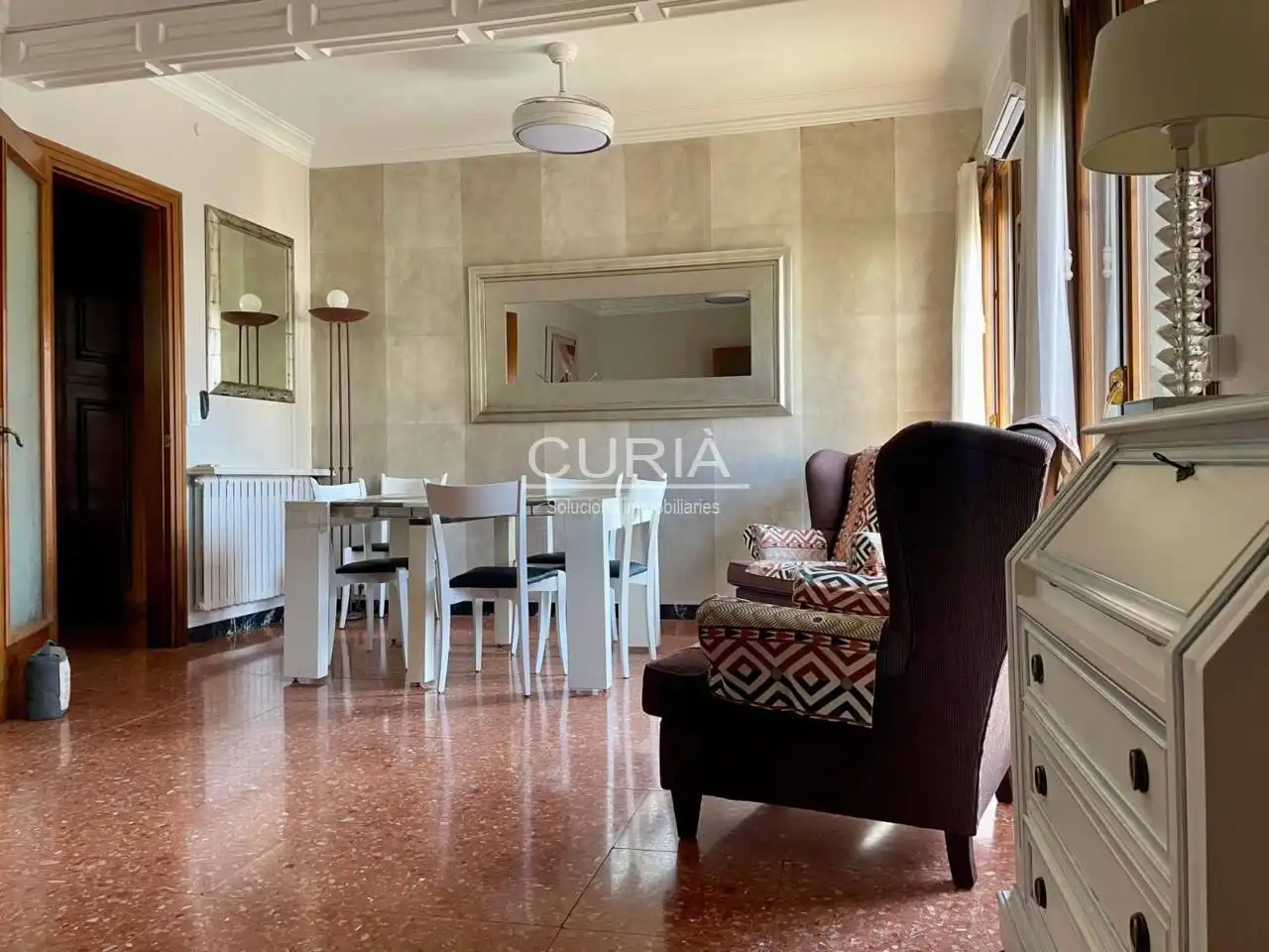 Dining room of Flat for rent in Lleida  with Air Conditioner, Heating and Furnished